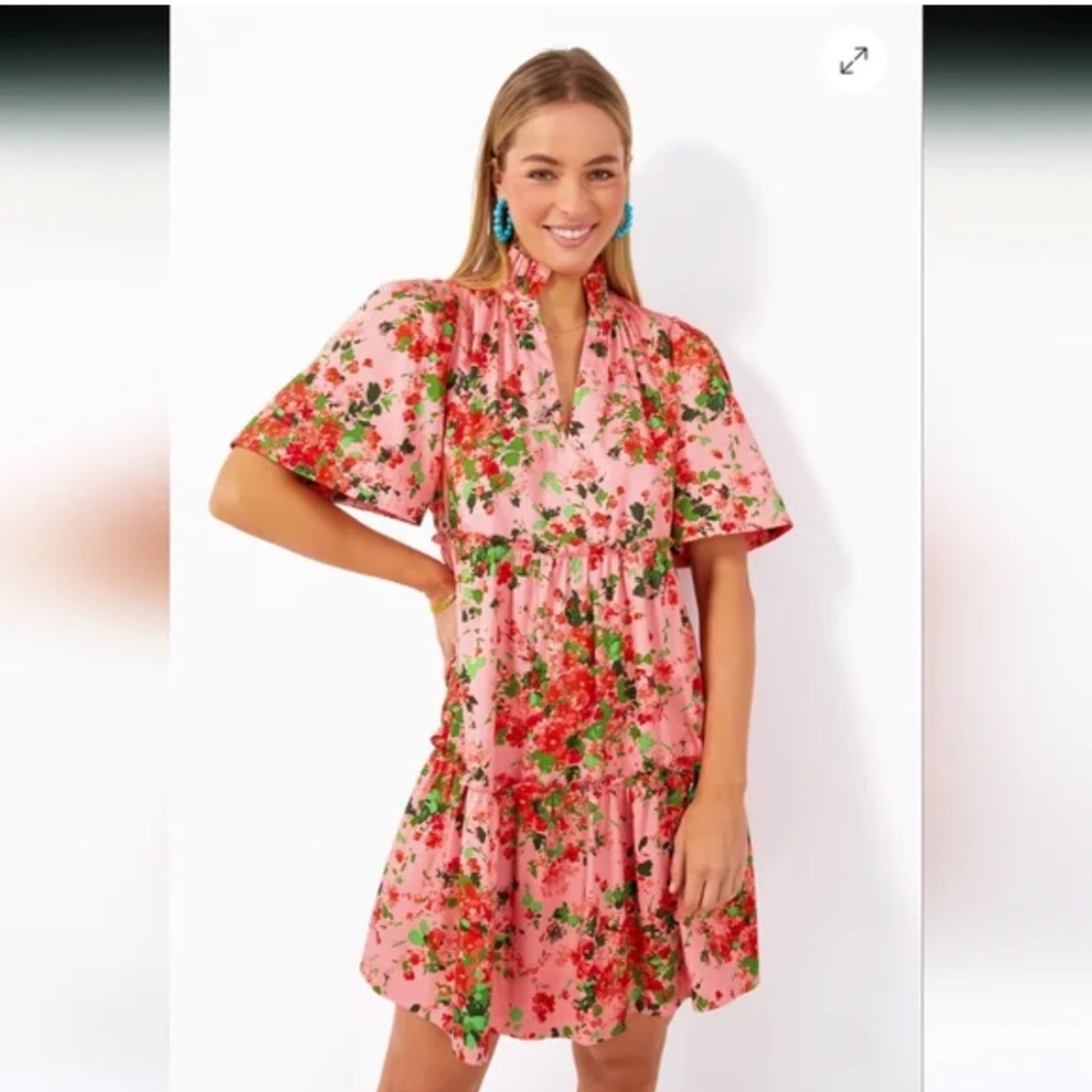 NWT Tuckernuck Pink Peony Meadows Crawford Dress- Small